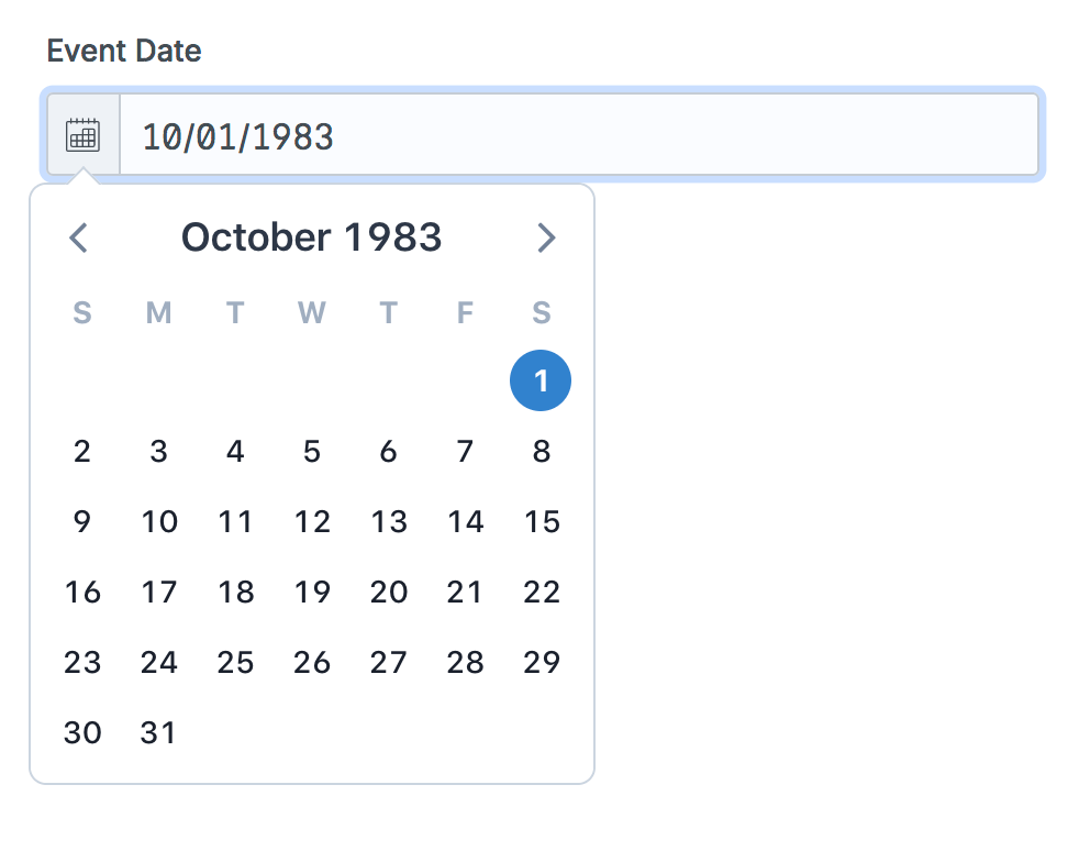 Date Fieldtype UI