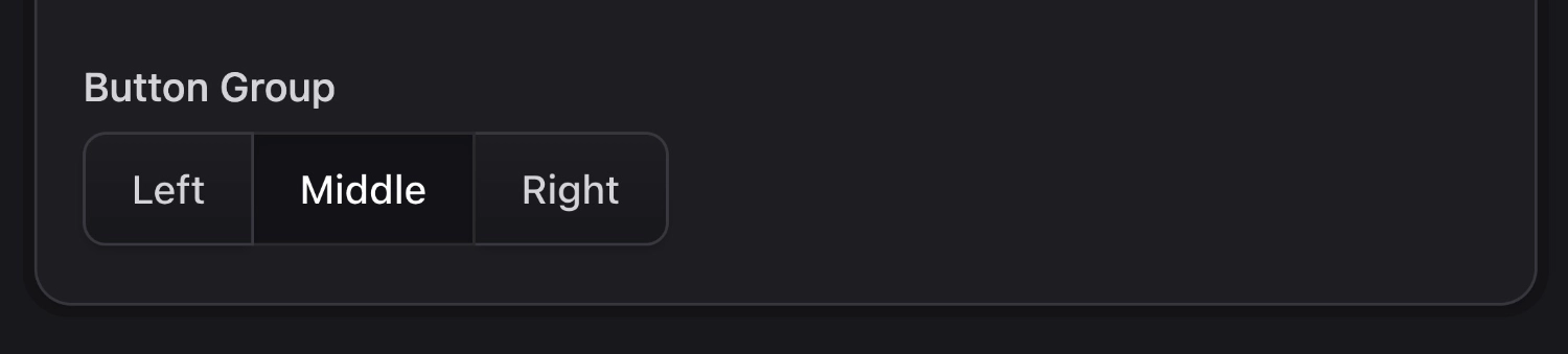 Screenshot of Button Group
