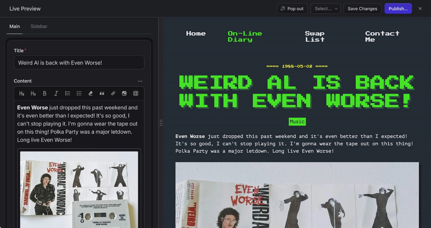 Statamic Live Preview