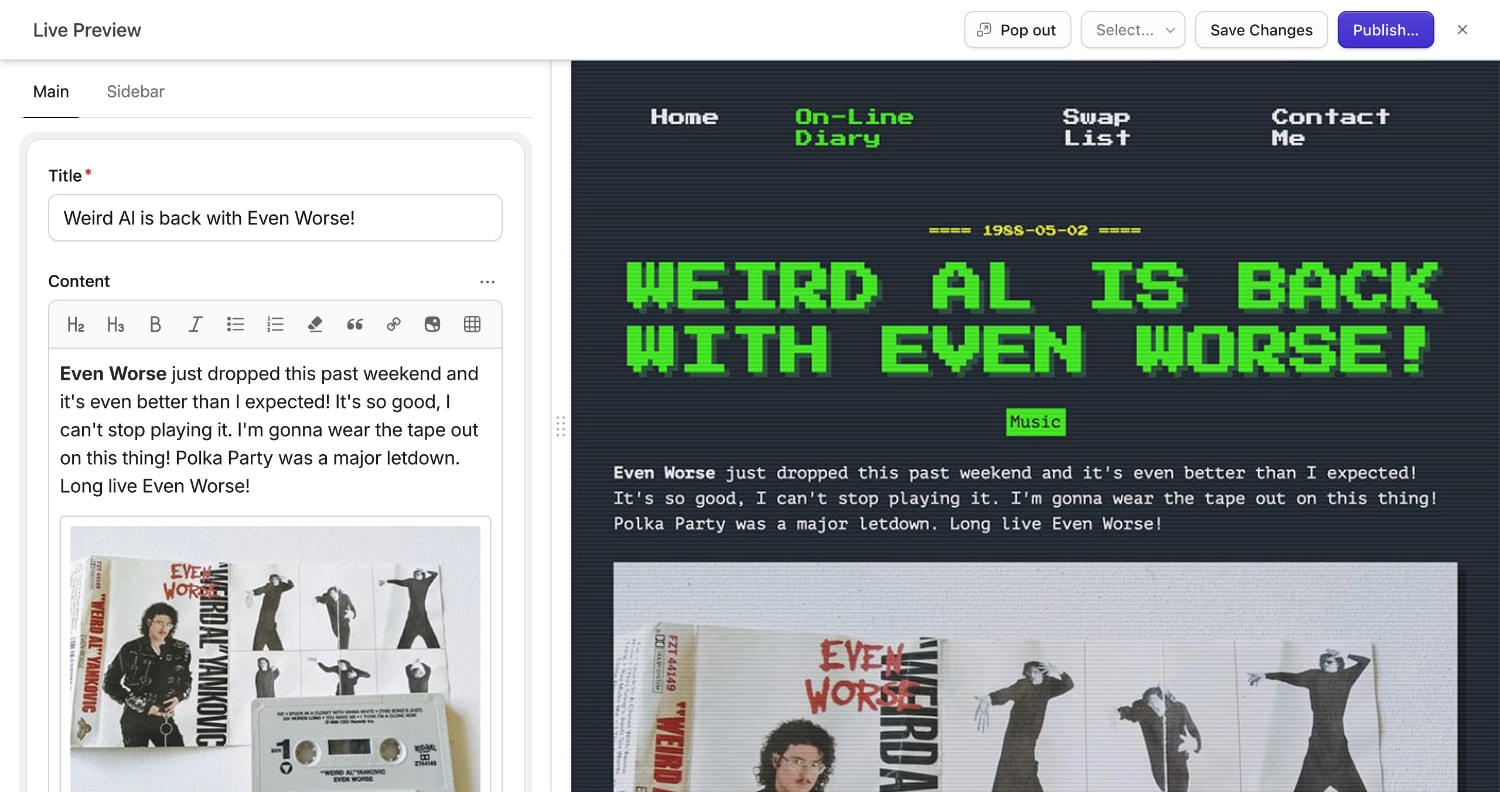 Statamic Live Preview
