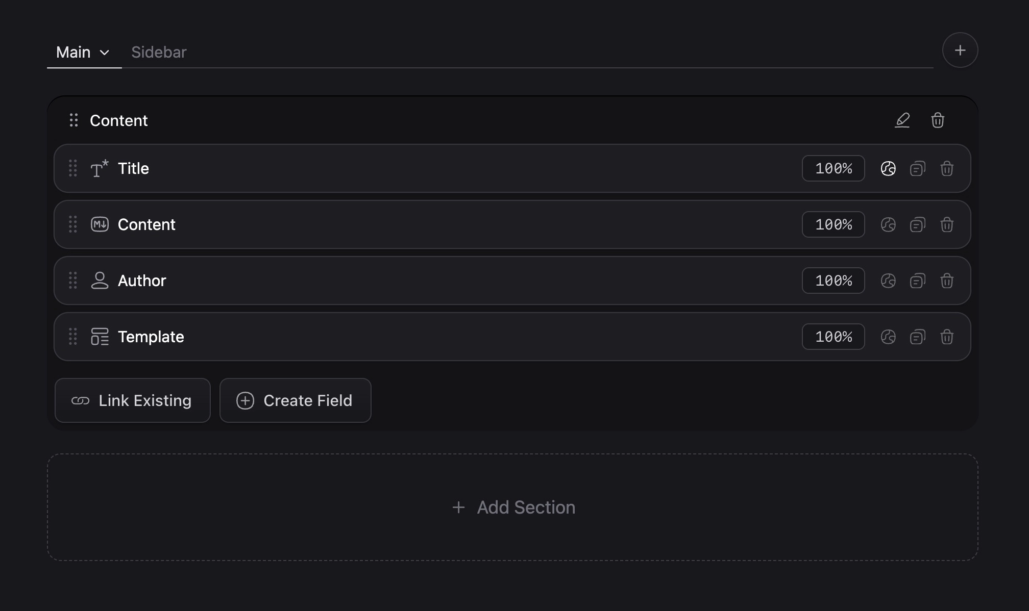 A Blueprint and its default fields