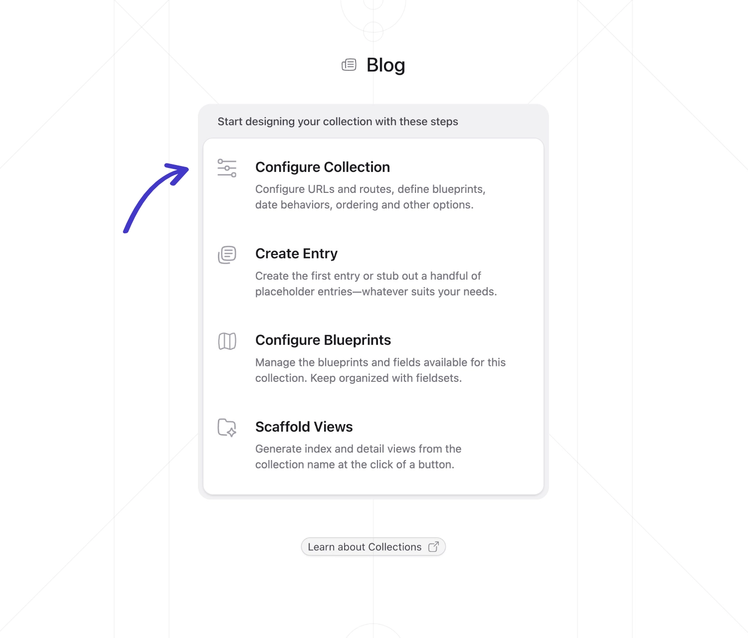 Link to configure your collection