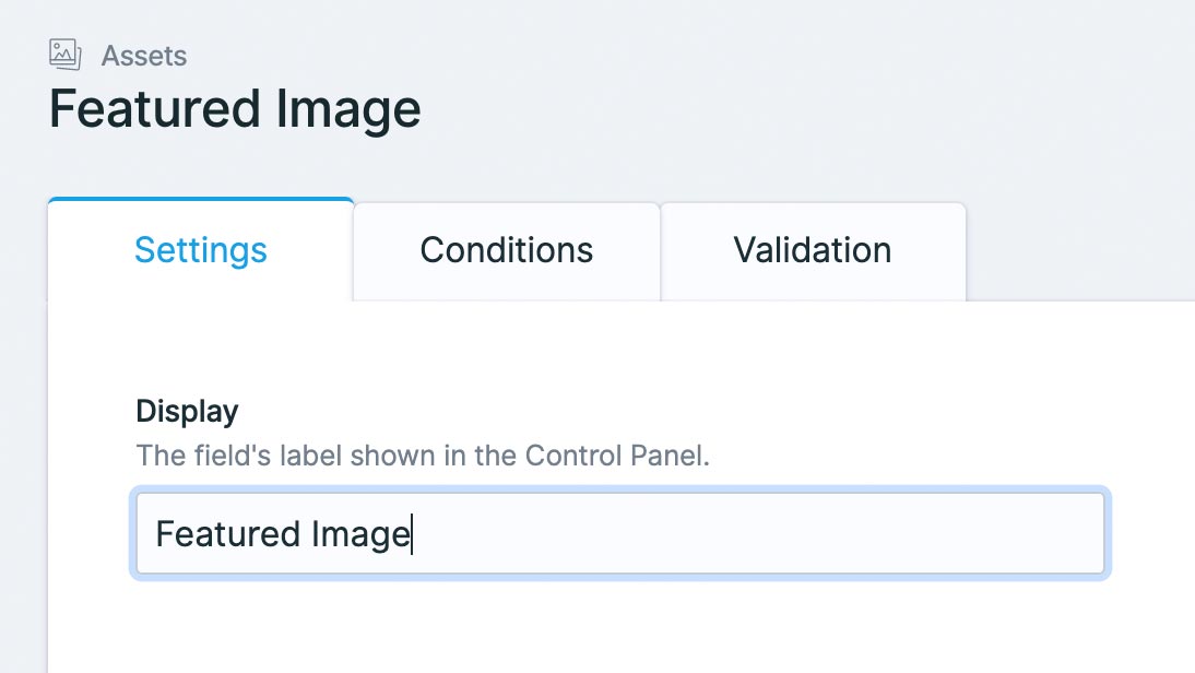 Configuring an Assets fieldtype