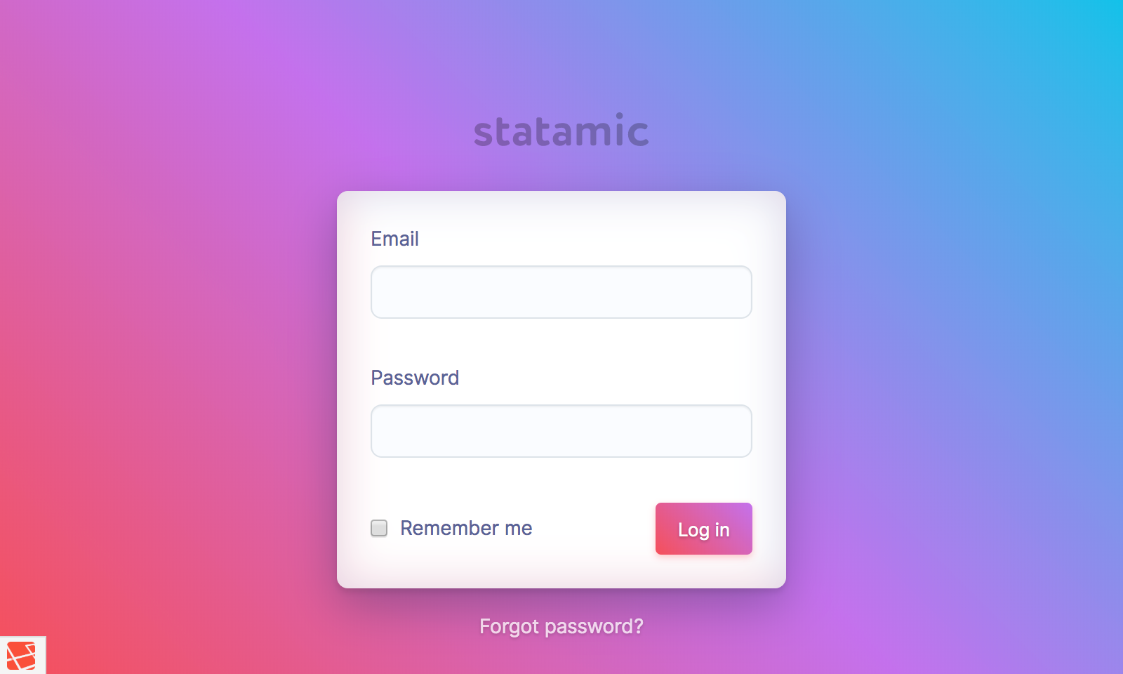 Statamic Login Screen