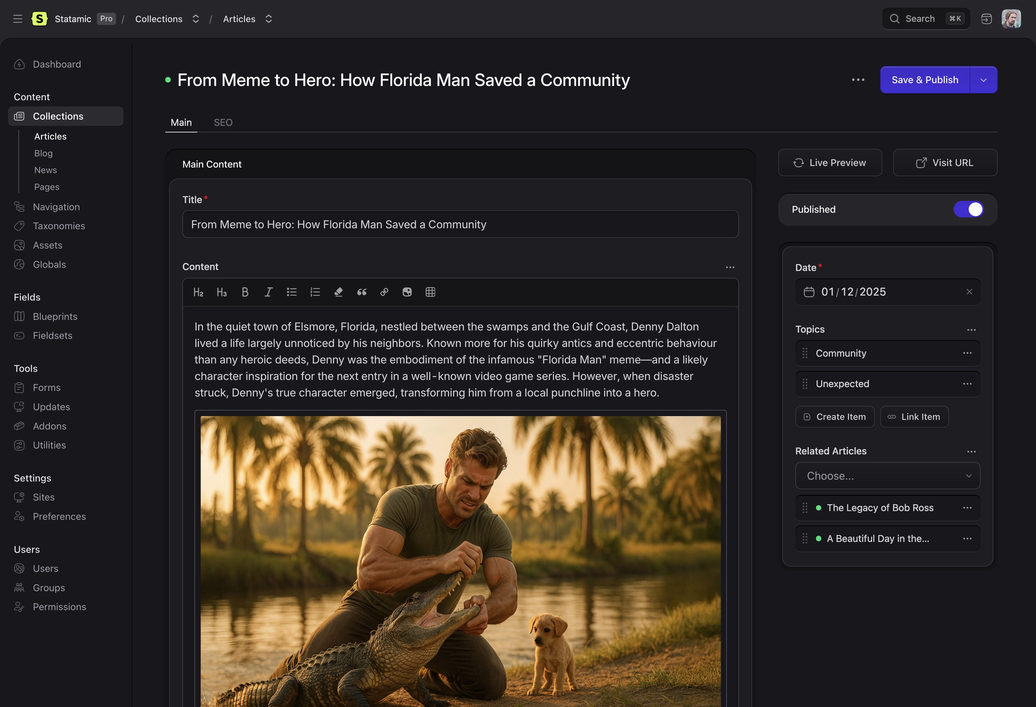 Statamic v6 Control Panel