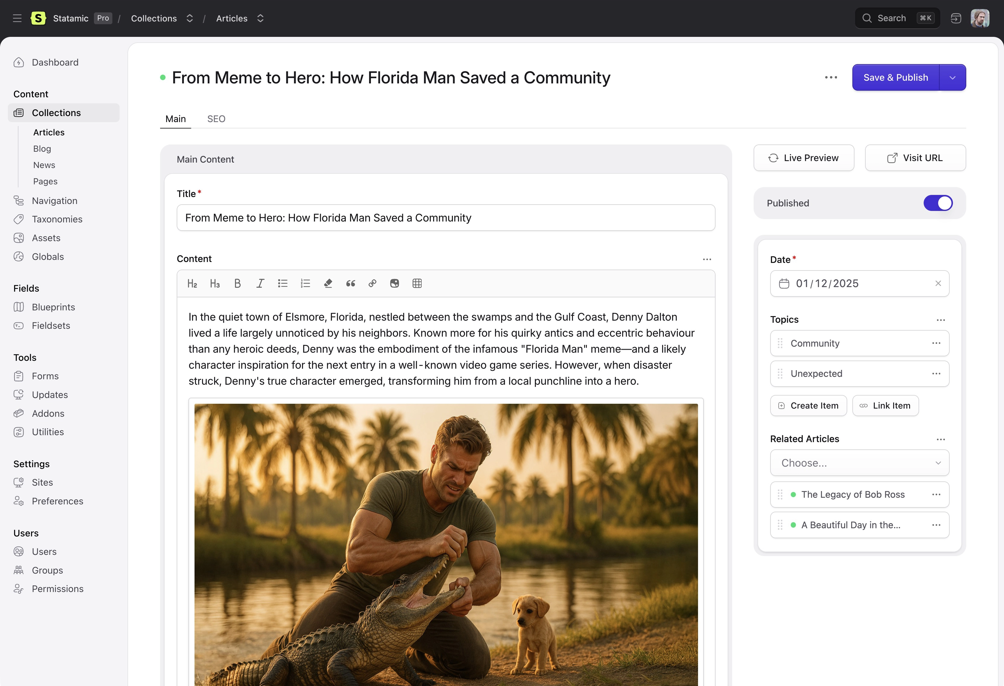 Statamic v6 Control Panel