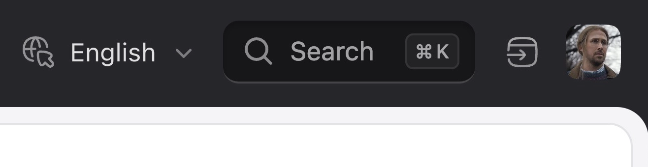 A user's avatar in the control panel global header
