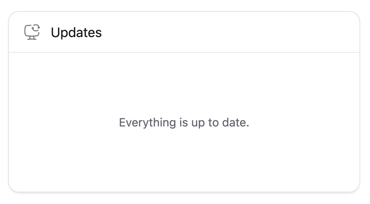 Screenshot of Updater Widget